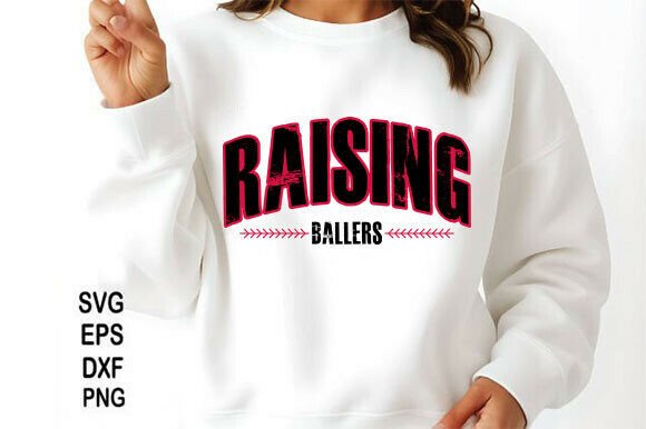 Baseball Mom SVG, Raising Ballers PNG: A Strong Graphic Design Asset for T-Shirt Designs
