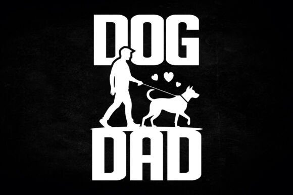 Dog Dad Silhouette Vector: A Versatile Graphic for Crafts and T-shirt Designs