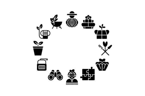 Gardening Houseplant Line Art Graphic: A Versatile Craft Asset for Designers