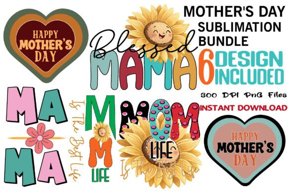 Happy Mother’s Day Graphics Bundle for Crafts Projects