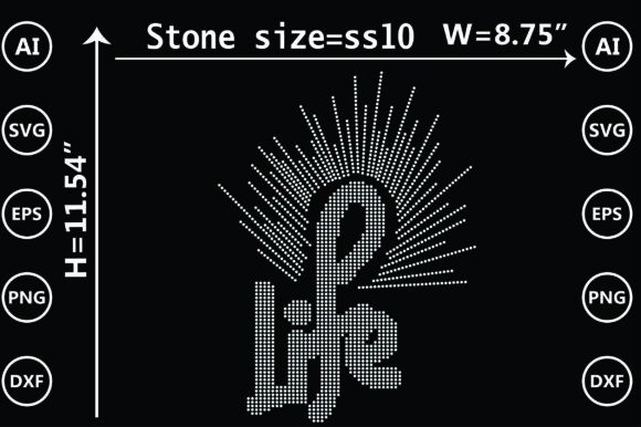 Life Rhinestone Templates Design: A Sparkle for Crafts and Graphics Projects