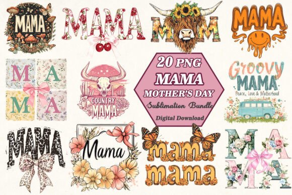 MAMA Mother’s Day PNG Bundle Review for Crafts and Graphics Sellers
