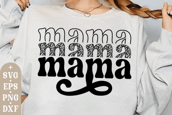 Retro Mama SVG: A Bold Graphic Design Asset for T-Shirt Designs and Editorial Content