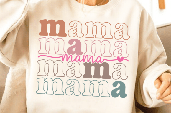 Retro Mama SVG for T-Shirt Designs and Handmade Graphics