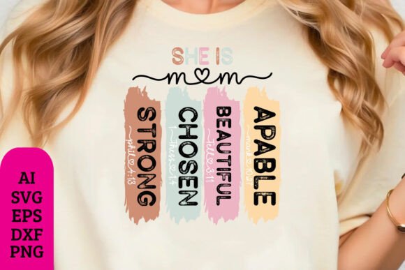She is Mom SVG & PNG: A Graphic Design Asset for T-Shirt Designs and Content Publishing